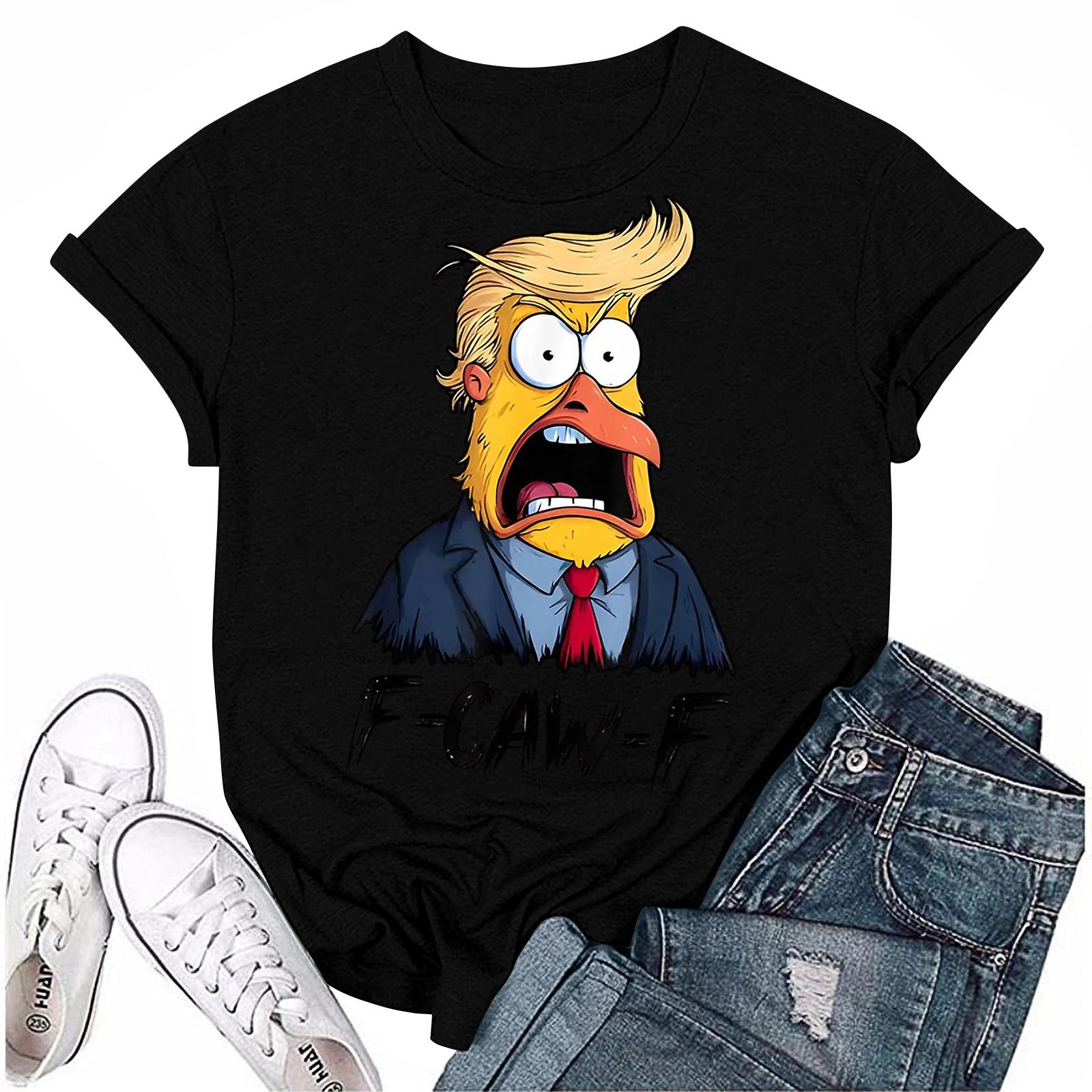 

Женский топ с круглым вырезом и короткими рукавами с 2D-принтом S чёрный