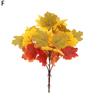 Artificial Red Maple Leaf with Stem Realistic UV Resistant Home Indoor Outdoor