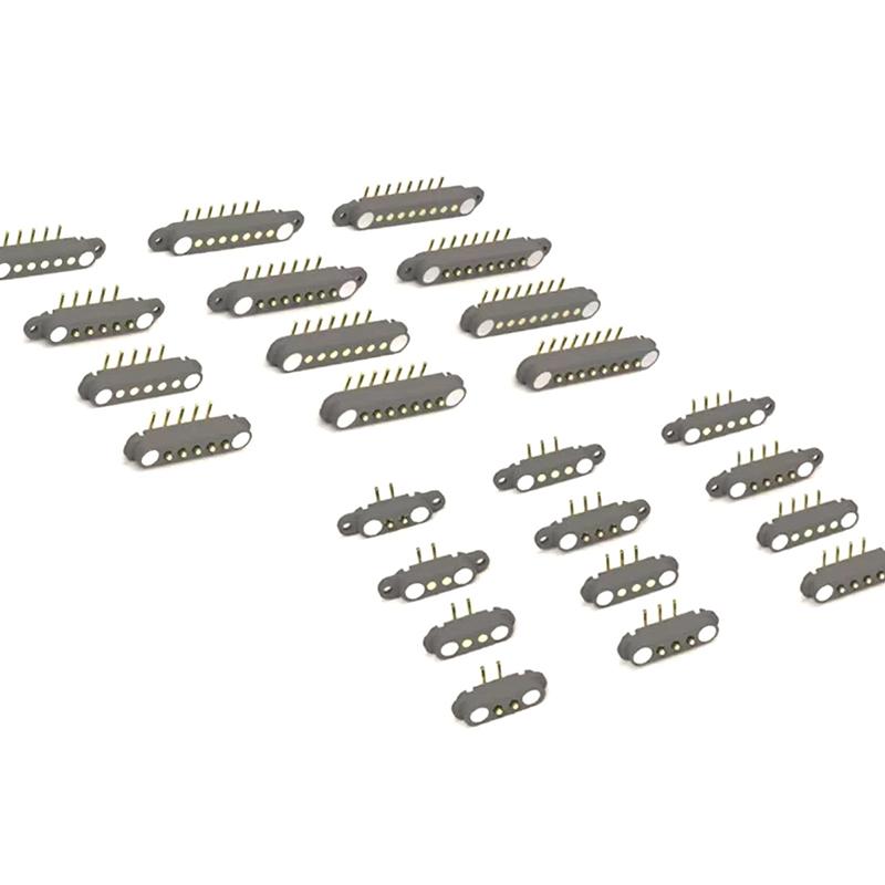 1Pcs DC 12V 3A Waterproof Magnetic Pogo Pin Connector 2P 4P 6Pin Spring Loaded Male Female DC Power Socke