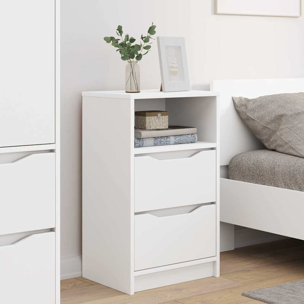 Nightstands (2 pcs) White 40 x 30 x 67 cm Engineered Wood