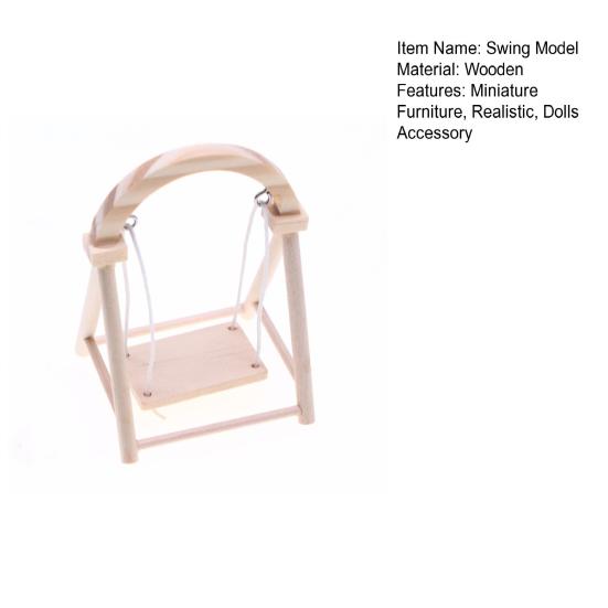 45669 Miniature Swing Chair Realistic Mini Patio Swing Dolls Accessory Mini Furniture Swing