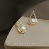 Freshwater Pearl Plated Simple Commuter Elegant Water Drop Earrings New Earrings Jewelry