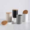 Barattolo portaoggetti in ceramica minimalista nordico con coperchio in legno Barattolo sigillato Articoli per la cucina Caramelle Caffè Tè Cereali Barattolo sigillato