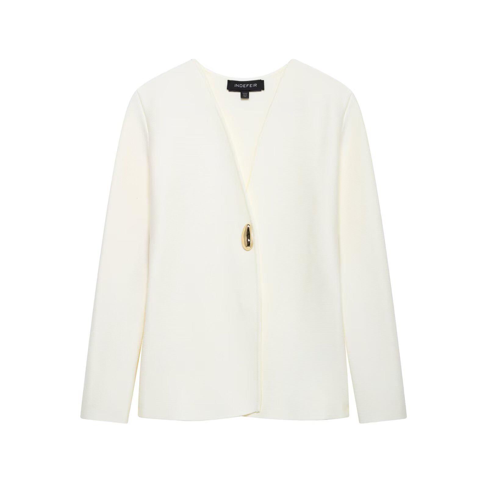 

Women s Asymmetric Button Knit Cardigan - European & American Spring Style Small