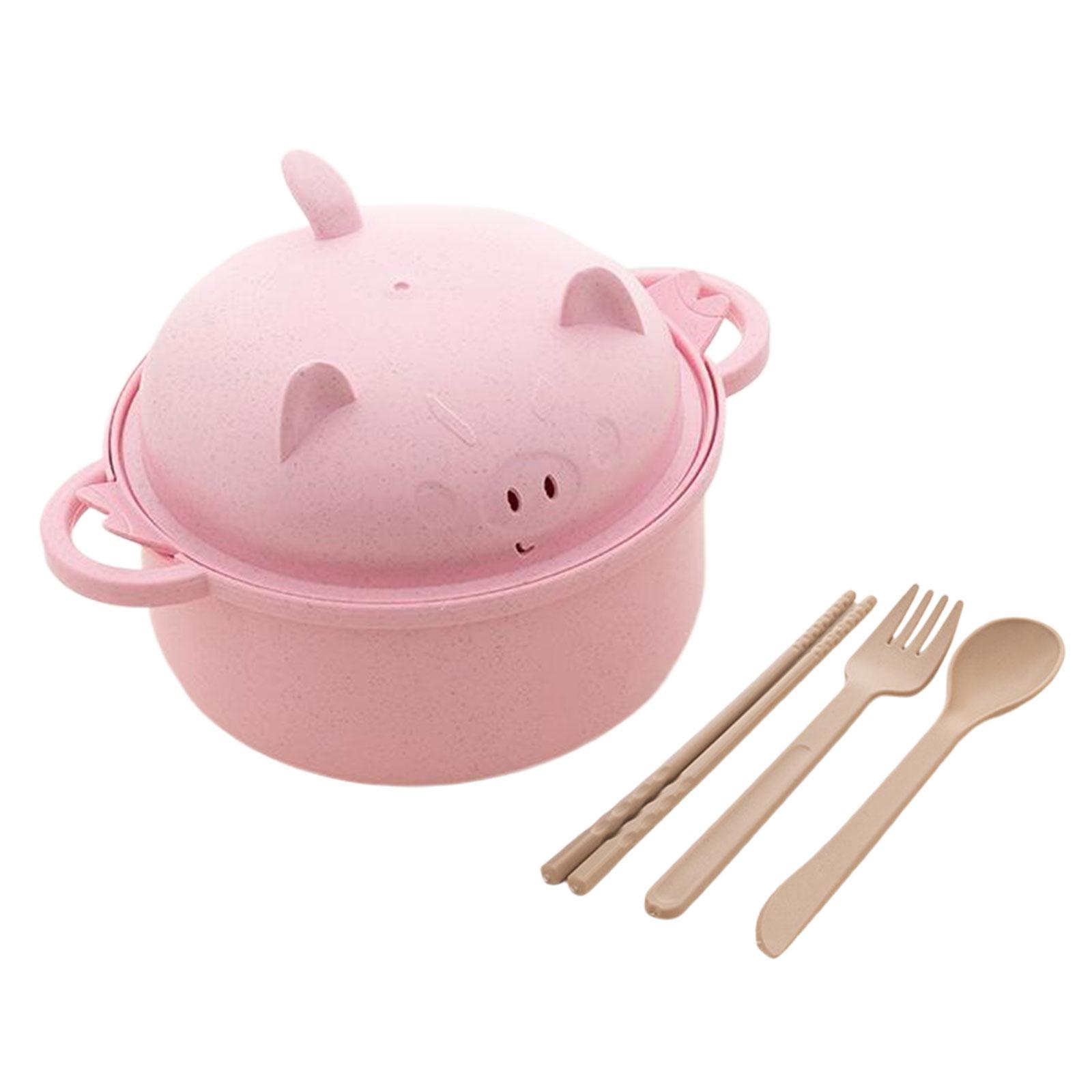 

Ramen Bowl Set with Strainer Ramen Noodles Bowl Set with Chopsticks Spoon and Fork College Dorm Room Essentials for Girls Boys