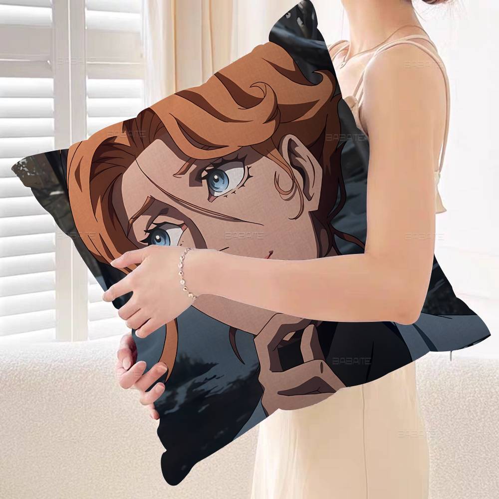 Anime Castlevania Cushion Cover Inches Farmhouse Decor Home Throw Pillow Covers for Couch Decorations