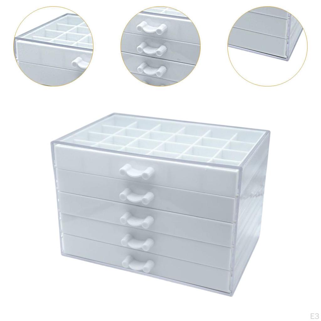 Schmuckaufbewahrungsbox aus Acryl 120 kleine Fächer Schmuckaufbewahrungskoffer für