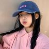 Adjustable Letter Embroidery Hat Casual Peaked Cap New Denim Baseball Caps  for Teenagers