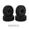 4PCS 1.2in RC Wheel Tires Rubber Brass Rim Superior Traction Enhanced Stability Black for Traxxas 1/18 RC Cars