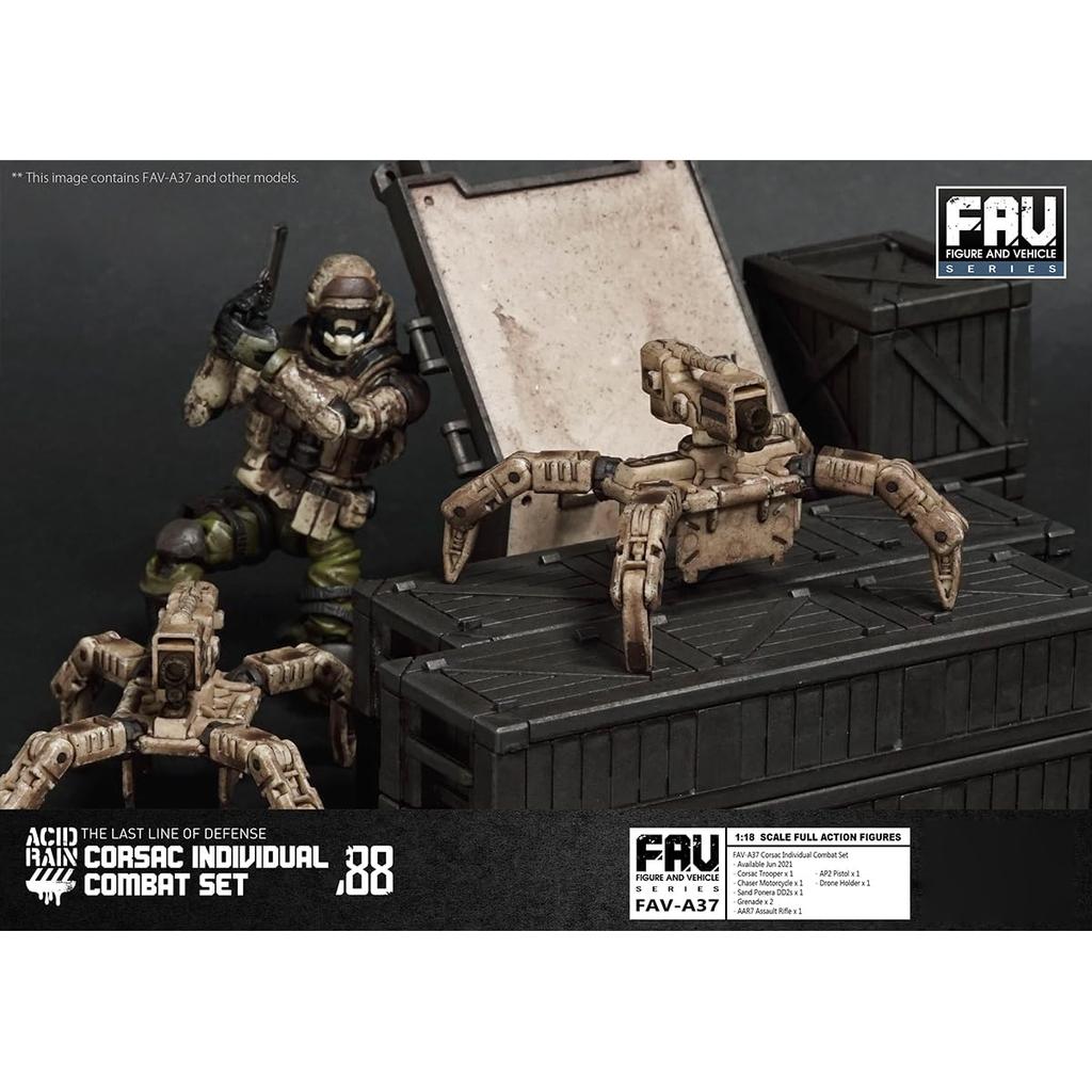 HiPlay TOY ALLIANCE 1/18 Scale ACID RAIN FAV-A37 Sako Individual Battle Set, Movable Figure, Painted and Finished