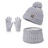 Kinder Winter Strickmütze Handschuhe Nackenwärmer Set für den Außenbereich