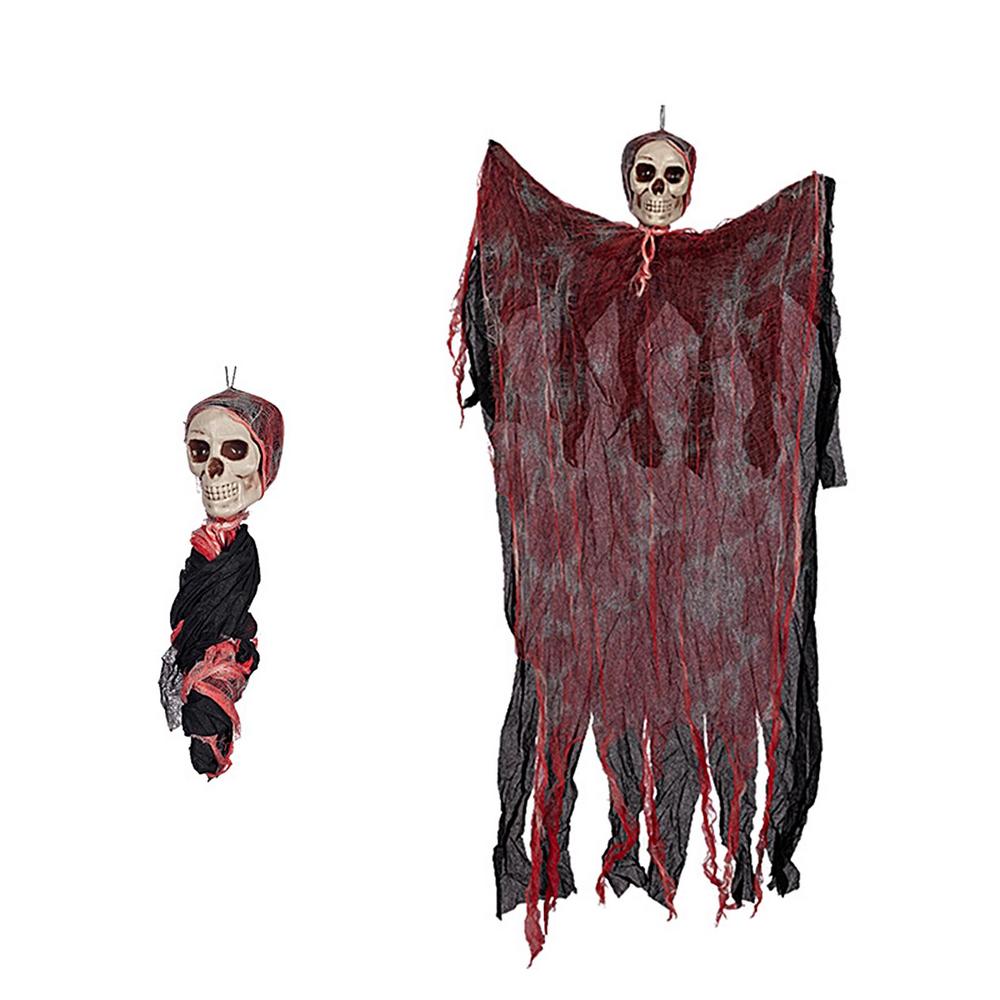 Scary Halloween Hanging Ghost Skull Halloween Party Decoration Hanging Garden Bar Haunted House Skeleton Prop
