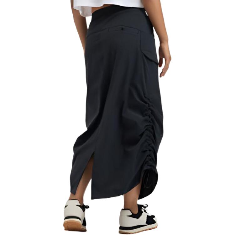 Under Armour SS25 Her Comfortable Fashion Solid Color Casual Long Skirt Women Skirts Black 6005993-001