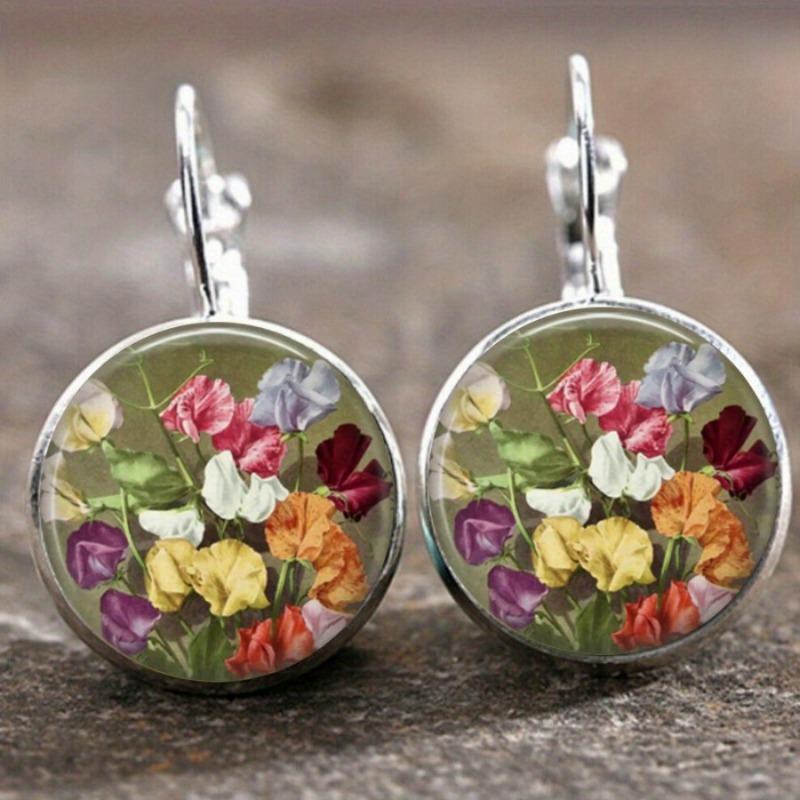 Fashion Earring Y2K Vintage Marigold Time Gem Flower Ear Buckle