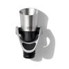 OXO Wine Stopper Pourer Breathing Stainless Dishwasher Safe & 2-in-1 Drip-proof, Oxidation-resistant, Function, Steel,