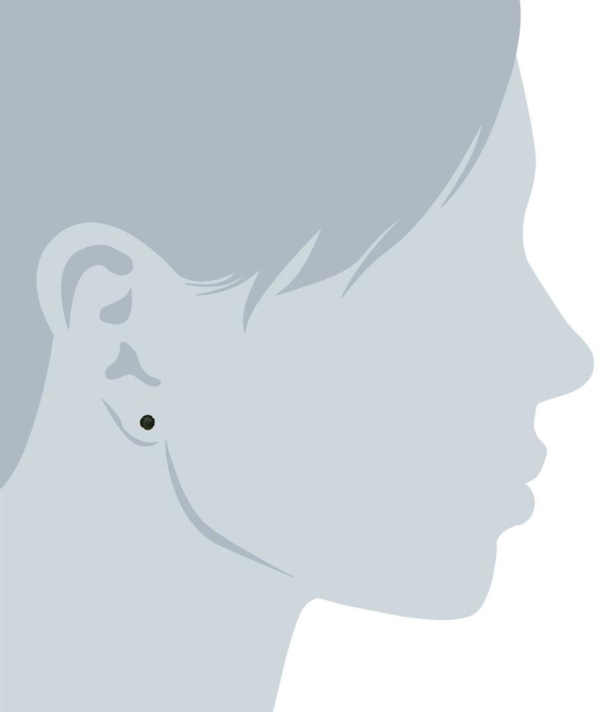 Candy K10 Onyx Round Earrings [Candy] BCktmt-on-yg
