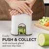 LMETJMA French Fry Cutter Potato Slicer with Container Manual Vegetable Chopper with 3 Blades Kitchen Apple Slicer Onion Dicer