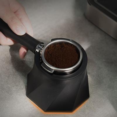 Black Coffee Tamper Holder Spiral Pattern Non-Slip Bottom Coffee Tamper Base Height Adjustable Professional