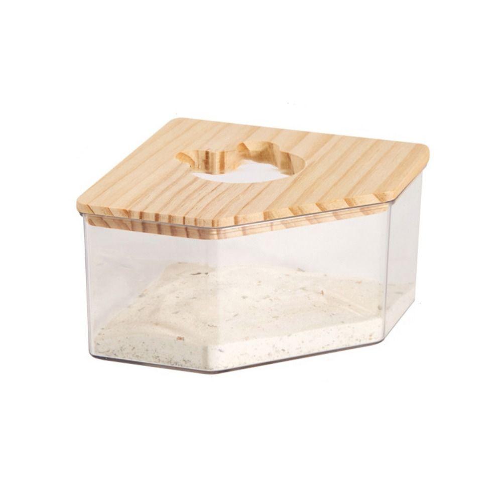 Transparent Hamster Bathroom Rectangle Hamster Sand Box  For Golden Bear Guniea Pig