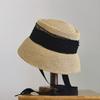 Concave Top Lace Streamer Lampshade Basin Hat Sun Protection Beach Sunshade Straw Hat Women's Summer Retro Bucket Hat