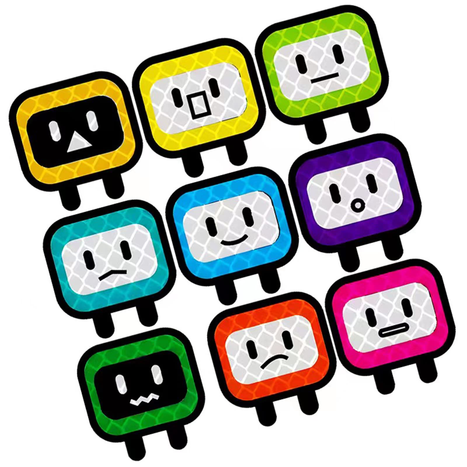 

KEQKEV Car Reflective Stickers Small Square Reflective Decorative Stripes Auto Night Safety Warning Car