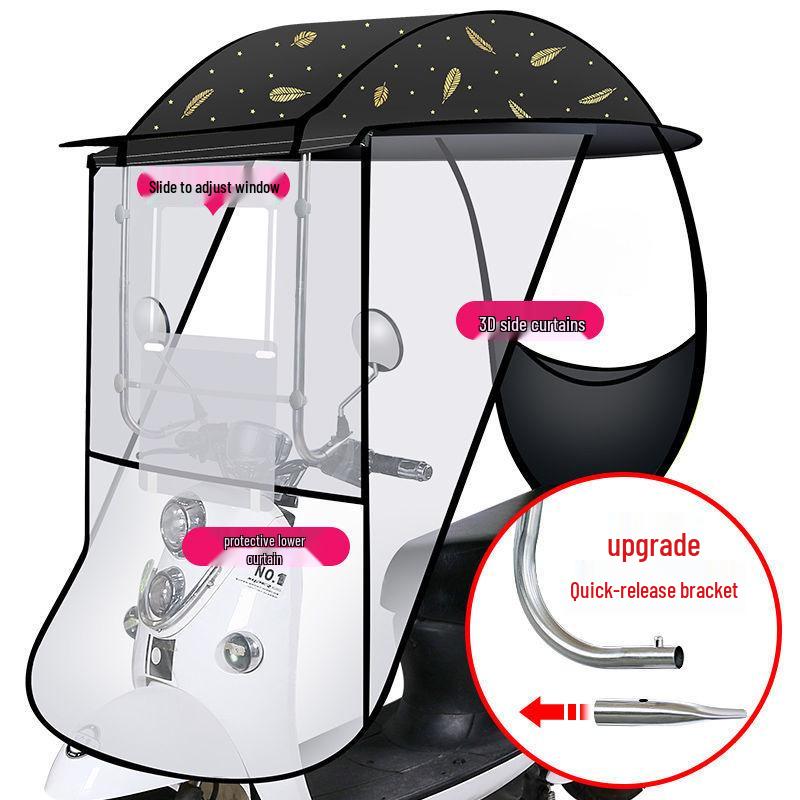 Parasole per Auto Elettrica: Tendalino Gonfiabile, Scudo Paravento Antipioggia, Copertura per Bicicletta e Motocicletta