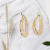 Chic Large Alloy Hoop Earrings Sophisticated Large Mesh Hoop Earrings for Modern Women Comfortable Ear Jewelry