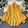 ZANZEA Women Vintage Lantern Long Sleeve Loose A-Line Shirts