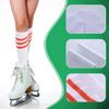 Shihanee 6 Pairs White Knee High Socks Striped Tube Socks Roller Skate Skating Soccer Athletic Sports Long Stockings Leg Warmer Gifts for 7-12 Year