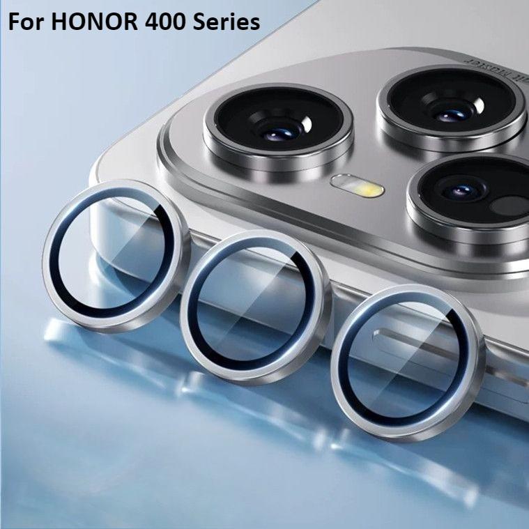 For Honor Magic V Flip 2 Metal Ring Tempered Glass Camera Lens Protector For Honor 400 Pro Lite Positioning Protective Lens Film