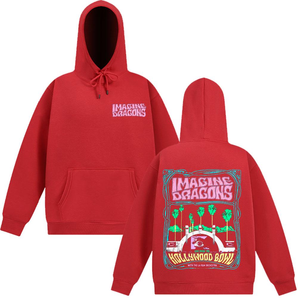 Imagine Dragons Band Loom World Tour 2025 Harajuku Sweatshirt Herren Damen Hip-Hop Pullover Heißer Verkauf Locker Lässig Übergroß Kapuzenpullover