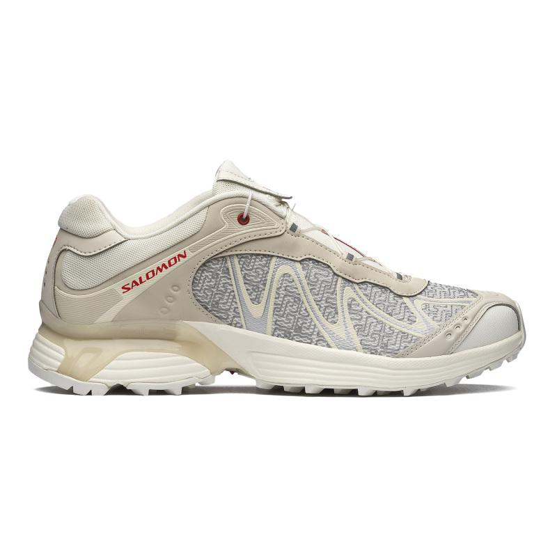 SALOMON Cushioning Anti-Slip Wear-Resistant Breathability Low-Top Running Shoes Unisex Vanilla Earth Gray Fire Red Sneakers 478479