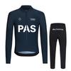 Mens Cycling Thermal Long Sleeve Jersey Bib Pants Set Breathable Warm Fleece Winter Bike Outfit