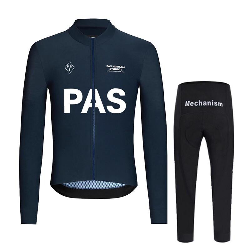 Mens Cycling Thermal Long Sleeve Jersey Bib Pants Set Breathable Warm Fleece Winter Bike Outfit