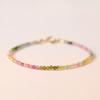 Ultra-Fine Rainbow Small Tourmaline Bracelet  Style Female Gradient Ins Niche Design Light Luxury Bracelet