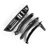 4x Carbon Fiber ABS Door Switch Panel Pull Handle Trim Kit For BMW X5 X6 E70 E71