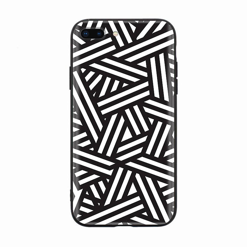 

Черный чехол для Xiaomi Redmi 13C Note 9 iPhone XR 7 8 14 15 11 12 13 X XS Pro Max Samsung A25 S23 S24 FE Ultra Plus черно-белая полоса Xiaomi POCO M6 Pro 5G чёрный