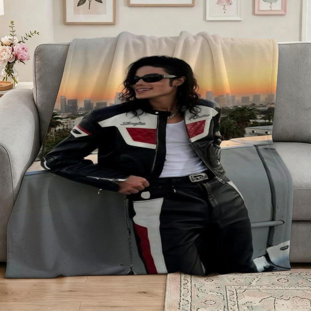 Michael Jackson History World Tour Flannel Printed Blanket Cozy Comfortable Throw Blanket For Bedroom Sofa Bed Party Decor New Year Gift