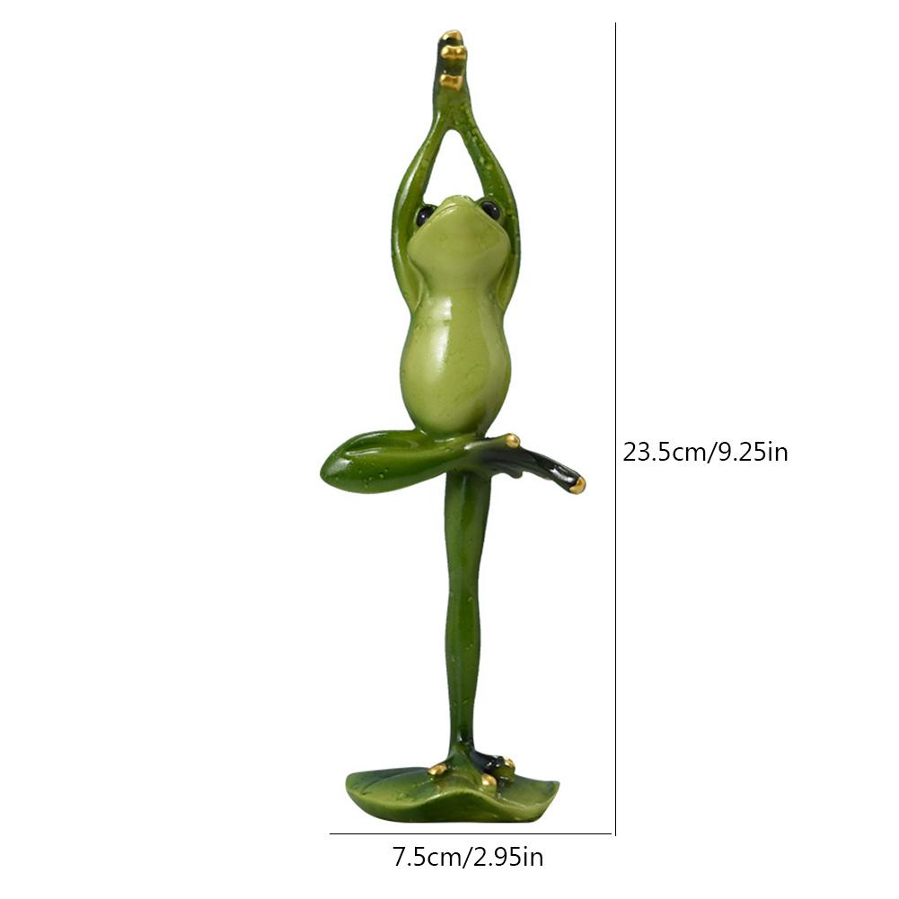 Yoga-Frosch Exquisite Statue Gartenbedarf Harz Dekor Statue Handwerk Handarbeit Wasserdicht Geschenke für Außen Innen Hof