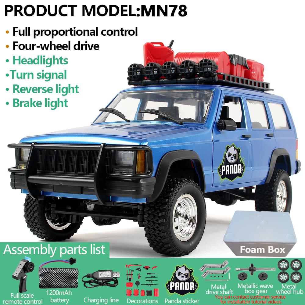 AAYD1 MN78 1:12 RC Car MN Model RTR Version RC Car 4WD 280 Motor Professional Off-Road RC 2.4G Remote Control Car For Boys Gifts