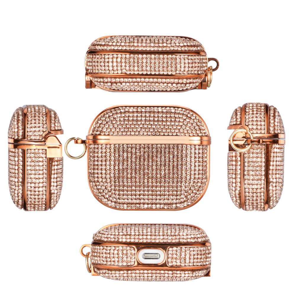 Custodia Protettiva Dura Bling Diamond Glitterata con Strass Crystal per Apple Airpods Pro 3/Pro 2/Pro/4/3/2 Borsa per Auricolari Bluetooth