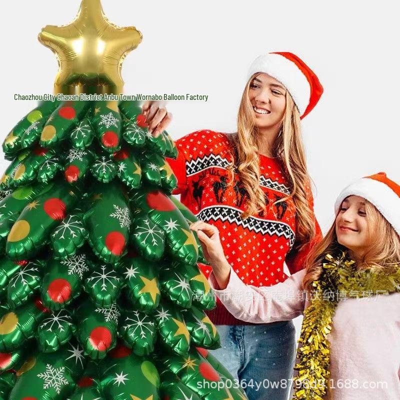 3D Christmas Tree Balloons for School or Mall Decorations