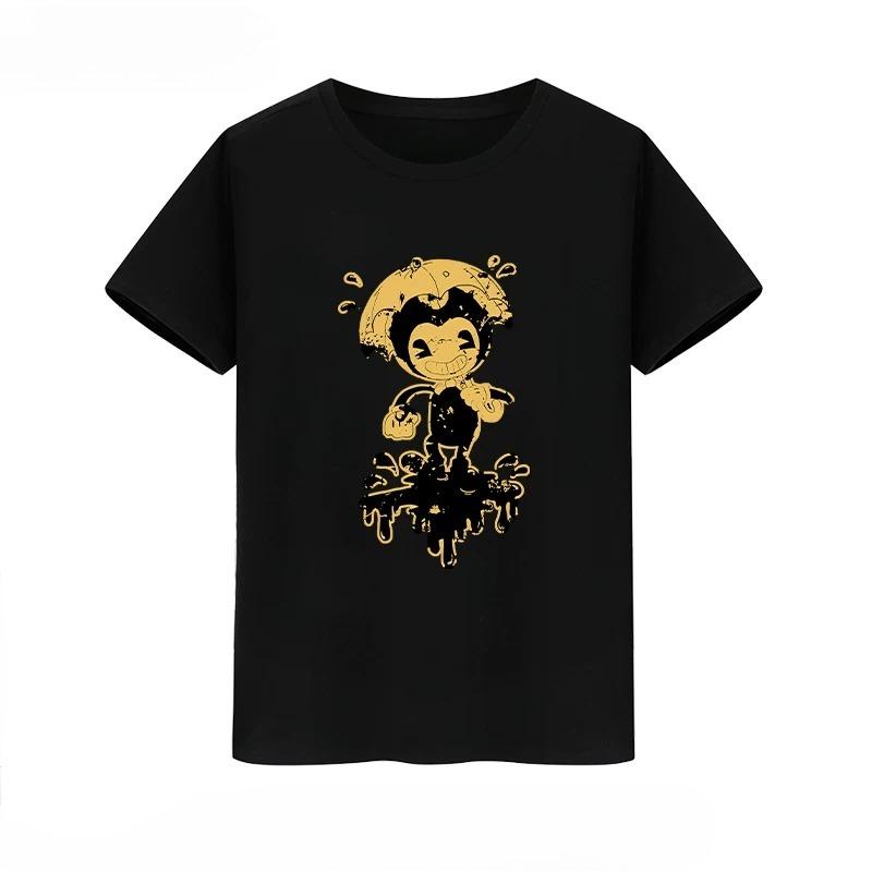 Anime Bendy And The Ink Machine Oversized T Shirt Unisex Unisex 100 Cotton Summer Crewneck Short Sleeve Funny Tshirt Graphics Tees