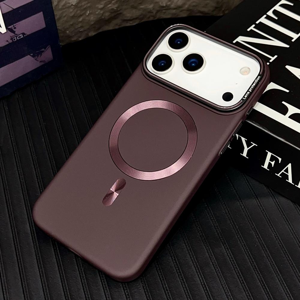 Luxuriöse Matte Harte Bumper Magnetische Hülle Für iPhone 17 16 15 12 13 14 Pro Max Plus Für Magsafe Kabelloses Laden Schutzhülle