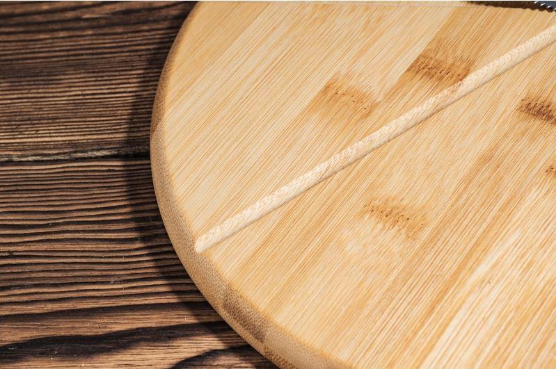 Bamboo Pizza Cutting And Serving Set