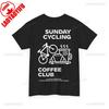 Sunday Cycling Coffee Club Graphic T Shirts Unisex Woman Man Summer Bicycle High Quality  T-shirt Classic Breathable Tops#Color