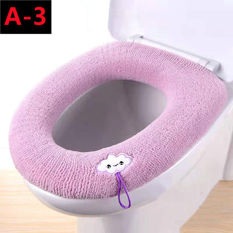 Newest Thicken Toilet Seat Cover Mat Winter Warm Soft Washable Mat Seat Case Toilet Lid Pad Bidet Cover Bathroom Accessories