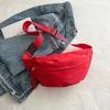 Canvas Running Waist Casual Fanny Packs Sport Chest Bag Banana Bag for Women Sling Crossbody Waist Pack Half Moon Belt Bag