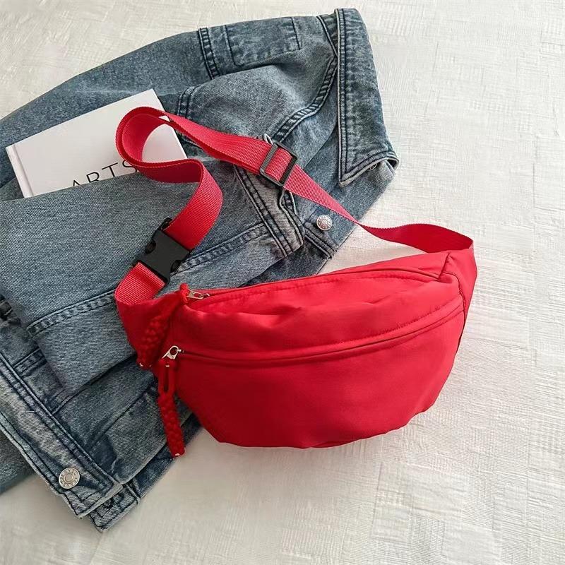 Canvas Running Waist Casual Fanny Packs Sport Chest Bag Banana Bag for Women Sling Crossbody Waist Pack Half Moon Belt Bag