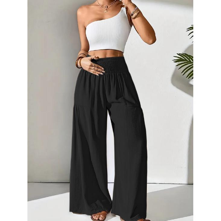 Ladies' Daily New Seasonal Commuting Business Leisure Pants With Pockets Made Of Pure Cotton And Comfortable Fit